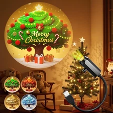 Christmas Projector Indoor, Night Light Projector, 4 Slides 35% Brighter Goosene