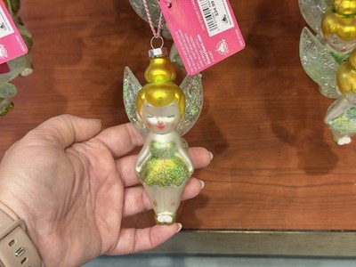 Disney Parks 2026 Tinker Bell Peter Pan Glass Blown Ornament New