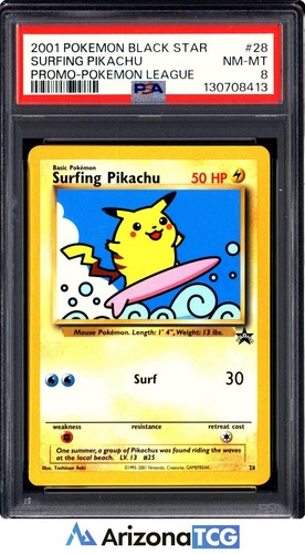 Surfing Pikachu graded PSA 8 for sale on eBay