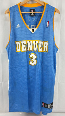 Adidas NBA Denver Nuggets Men's XL Blue Basketball Allen Iverson #3 Jersey