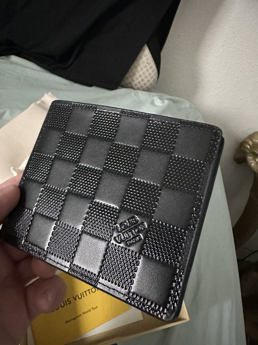 小物 Louis Vuitton Damier Bi-fold Wallet Authentic Louis Vuitton Multiple Bifold Wallet Damier Graphite