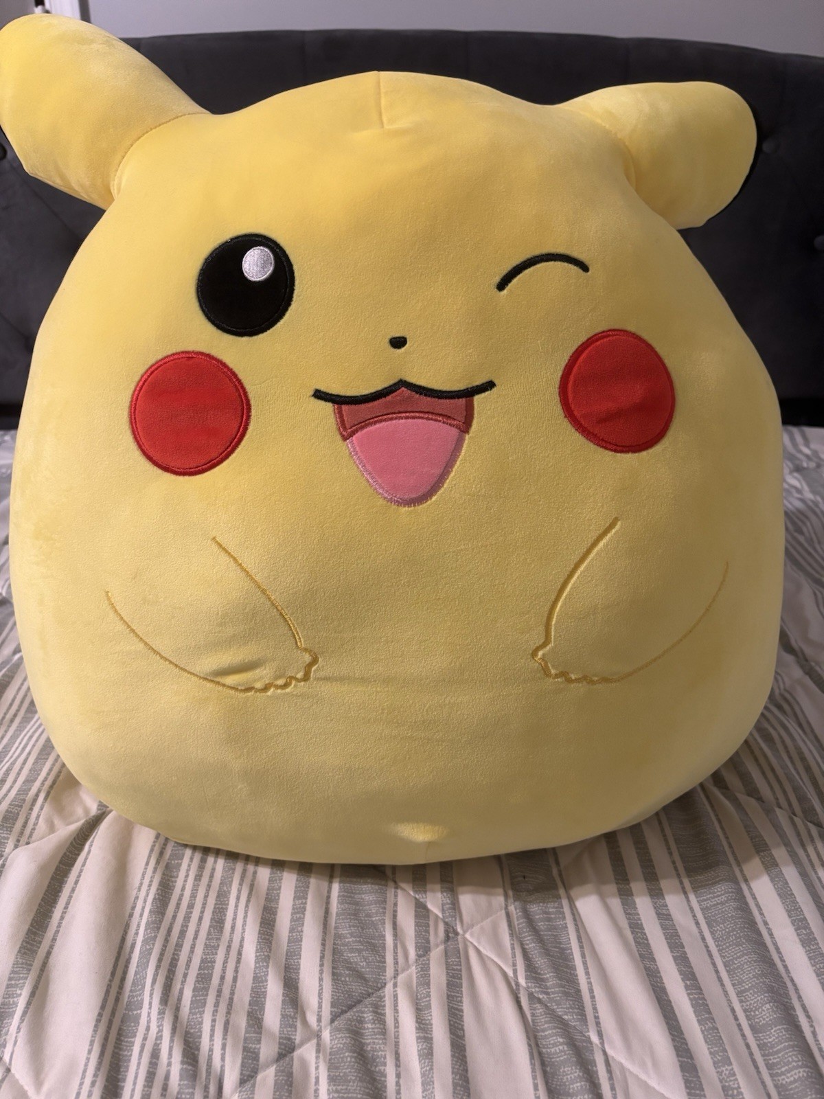 KELLYTOY Squishmallows Pokemon WINKING PIKACHU 20 Inch Plushy