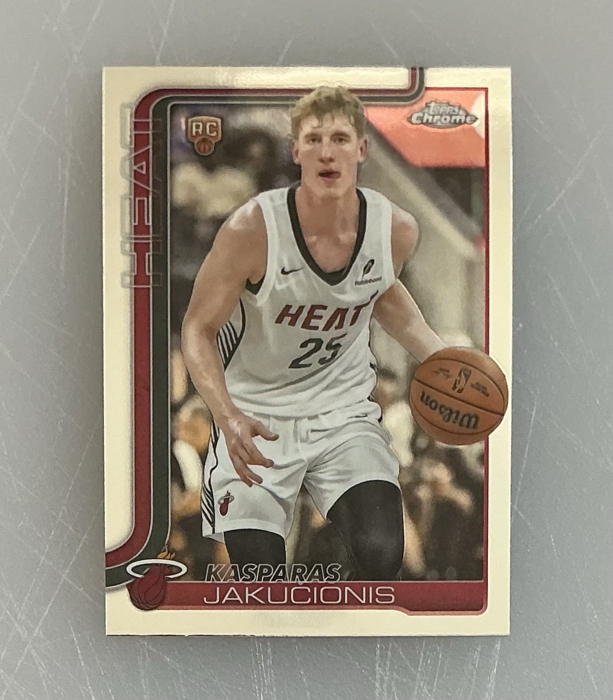 Kasparas Jakucionis Rookie Card Base 2025-26 Topps Chrome #270