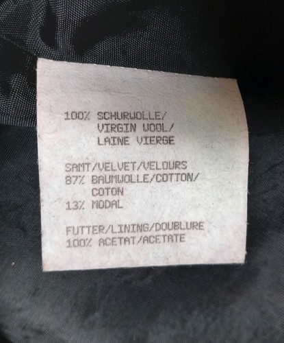 ALBA MODA Vintage Kleid grau 100% Wolle + Samt Baumwolle 34/36 tailliert Elegant - Bild 8 von 8
