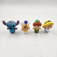 Disney It's a Small World Boat Bath Toy Alladin Alice Stitch Peter Pan Figures