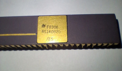 National Semiconductor NS16082D Engineering Sample Very Rare IC Gold Pins & Top
