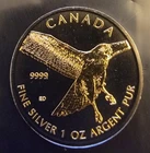 2015 Red-Tailed Hawk Black Ruthenium 24K Gold Gilded-0.999 Silver 1 Oz Art Coin
