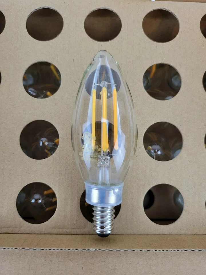 GE LED 60 Watt EQ B10c Daylight Candle Light Bulb (24x4=96PK) New-Free Shipping - Image 3 of 4