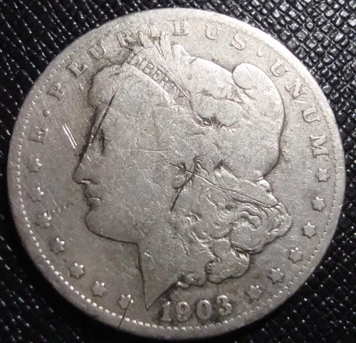 Key Date 1903-S Morgan Silver Dollar - VG - Details Scratches