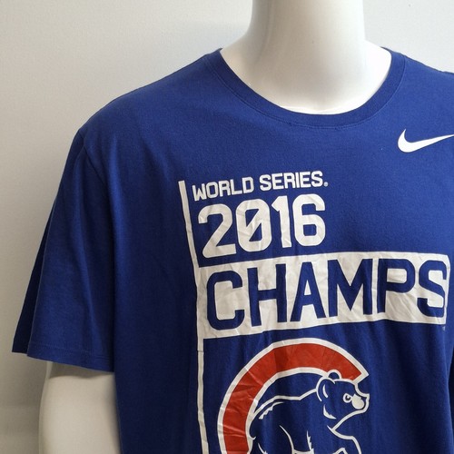 Nike - World Series 2016 Champs Chicago Cubs Size XXL Supporters Tee - VGC - Picture 2 of 5