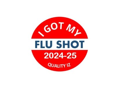 0.5'' I Got My Flu Shot 2024-25 Stickers (Red, 100 Per Roll; sku 655457890782)