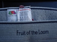NOS Vtg Fruit of the Loom 2x Navy  Maroon 100 Cotton Briefs Oldstock NWOT