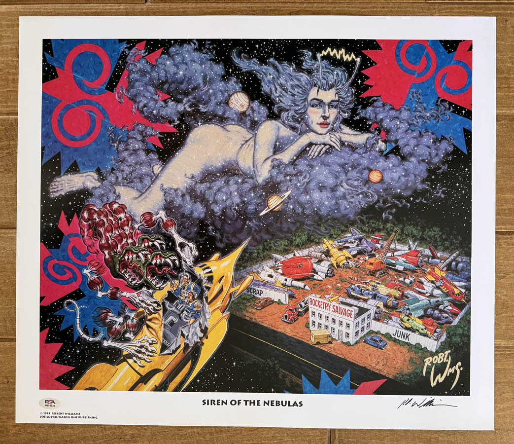 Robert Williams Signed 21 x 18 1995 Sirens Of The Nebulas Print