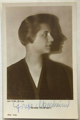 Grete Mosheim  - Theater / Film - original Autogramm - Größe - 14 x 9 cm 