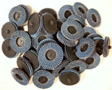 40pc 2" Inch 60 Grit Flap Sanding Disc Wheels Type R  Threaded Twist USA Roll