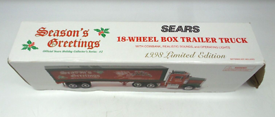 1998 Sears Seasons Greetings 18-Wheel Box Trailer Truck Holiday