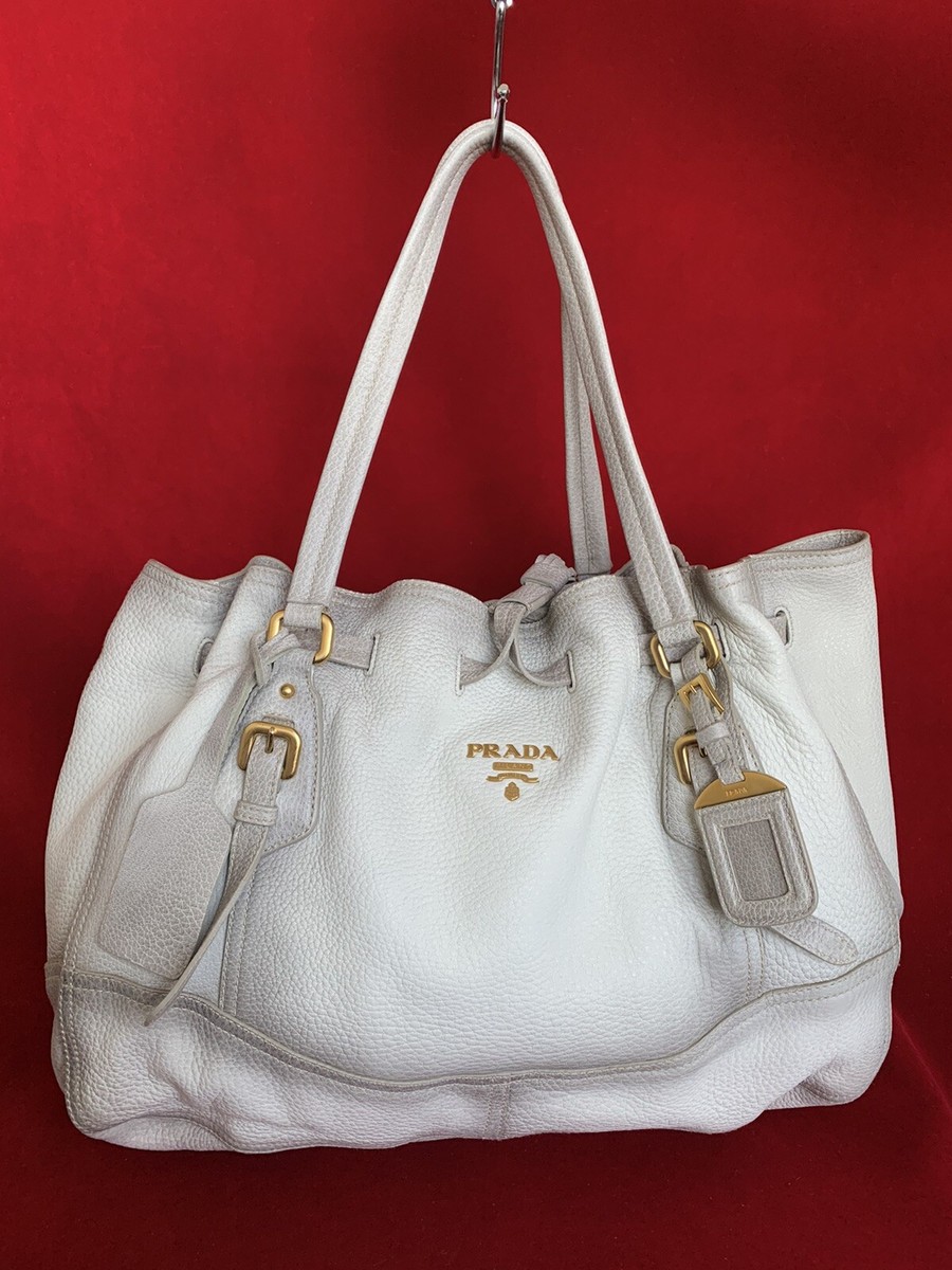 Prada Grey Ombre Soft Leather Tote Shoulder Bag With Gold Prada Grey Ombre Soft Leather Tote Shoulder Bag With Gold