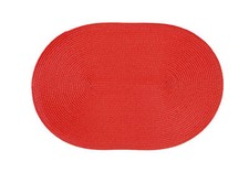 Tischset oval Polypro rot, 6 Stück. 2004-1
