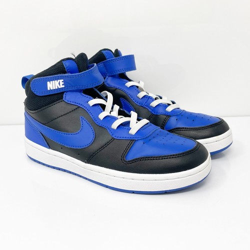 Nike Boys Court Borough Mid 2 DM8873-001 Blue Basketball Shoes Sneakers Size 2Y | eBay