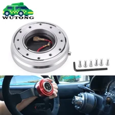 Universal Thin 6 Hole Steering Wheel Quick Release Hub Adapter Snap Off Boss Kit