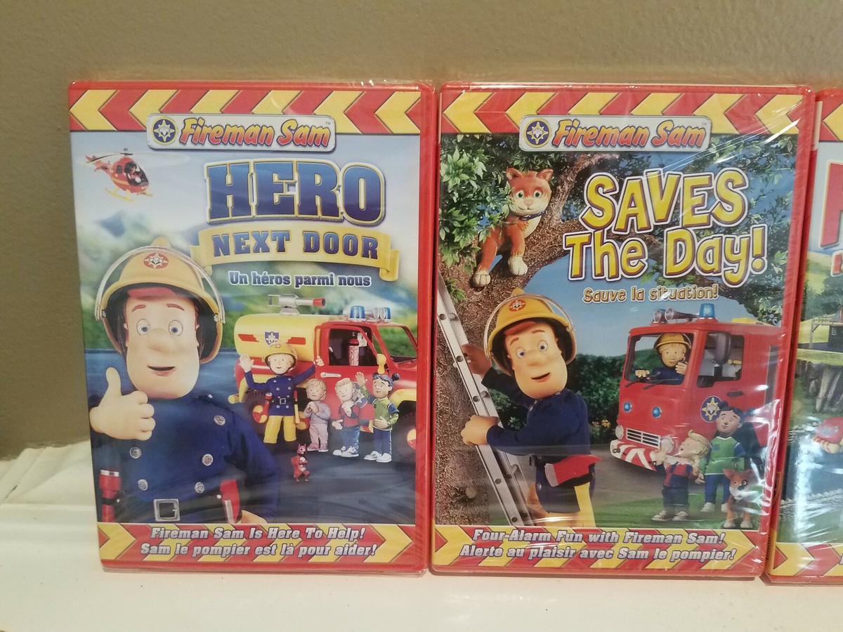 3 DVD Fireman Sam Box Set * Saves The Day Brave New Rescues SEALED