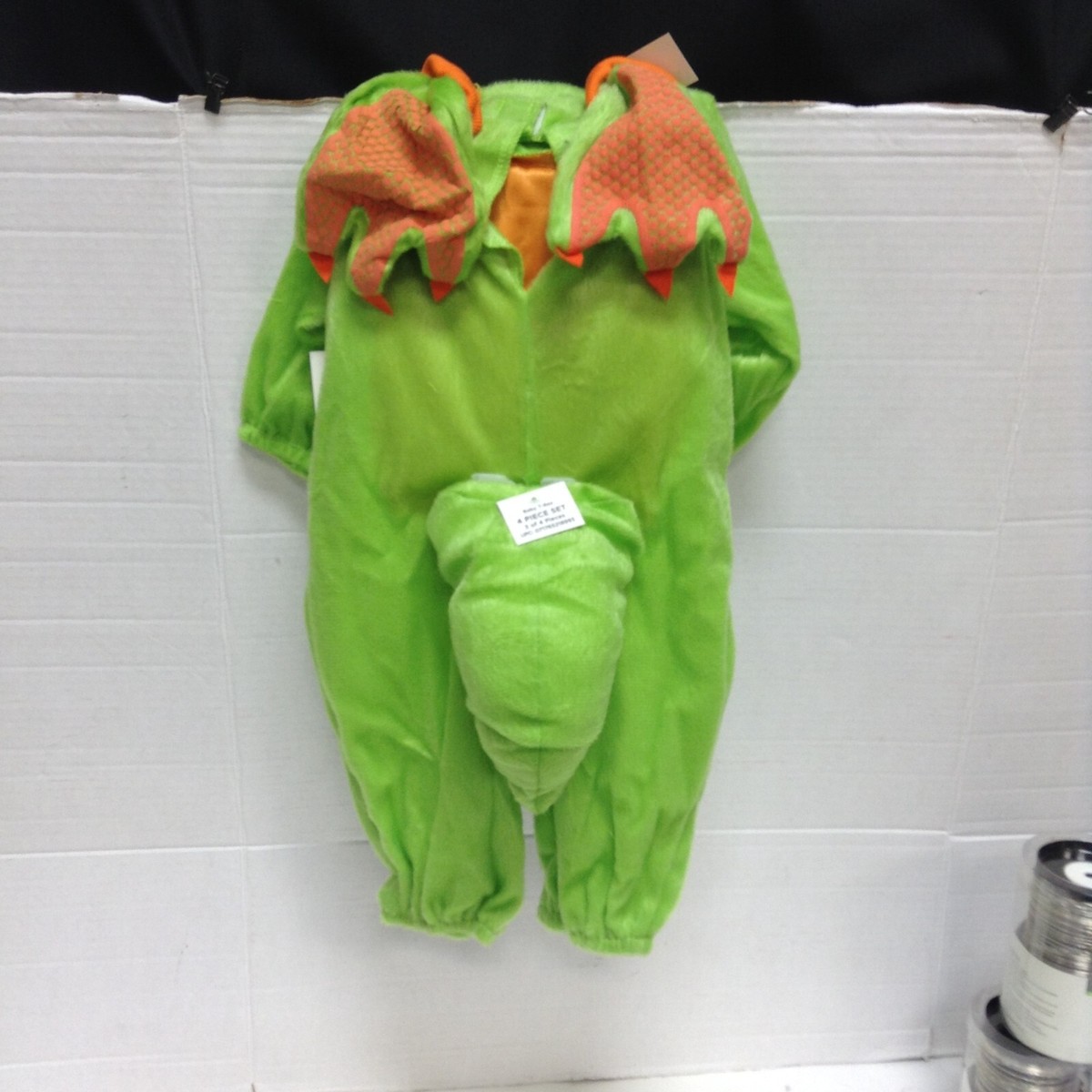 Party City T-Rex Hatchling Baby Halloween Costume - Jurassic World Jumpsuit With Hood, Tail & Booties (12-24 Months) - View #8