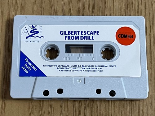 Gilbert Escape from Drill Commodore 64 Cassette - Working -👽👾Retro Gift Idea👾 - Afbeelding 19 van 24