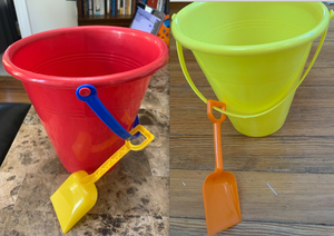 cubos y palas para niños