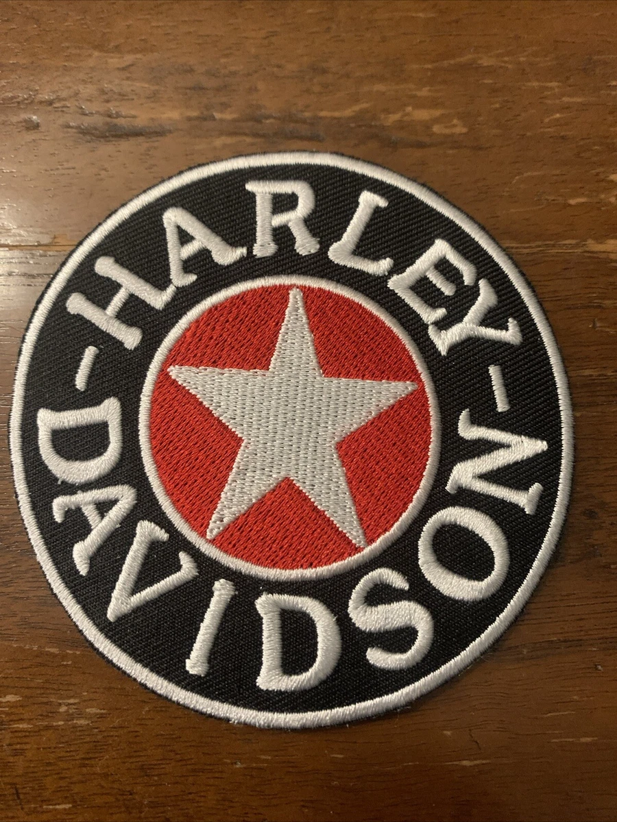 Patch Autocollant Harley Davidson Piccola – Tête De Mort Orange, Neuf Sans Emballage