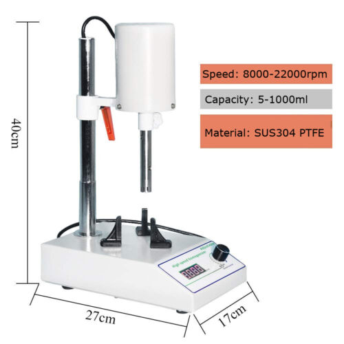 Einstellbarer High-Speed-Homogenisator Disperser Emulgiermaschine Labormischer 220 V - Bild 3 von 11