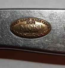 MOKI Folding Locking Pocket Knife - Silver Feather - MK520S - DISCONTINUED Rare!