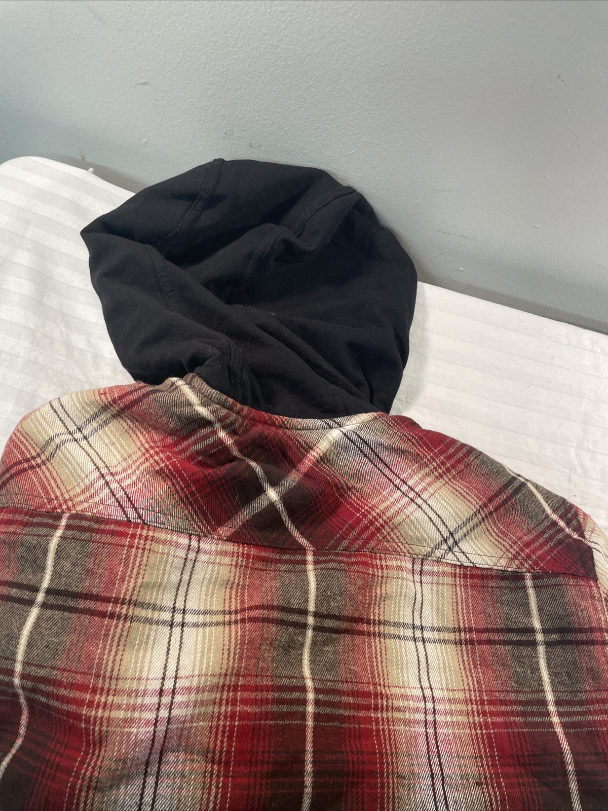 Legendary Outfitters Men's Cotton Flannel Hooded Shirt Jacket, Red, M - Picture 6 of 6