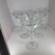 Imperia Russian Premium Vodka Martini Glasses Set 6 Rare