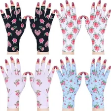 Sun Protective Half Finger Gloves Short Gloves for Office Driving and Cycling