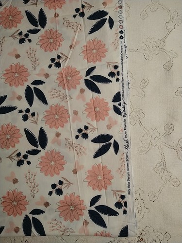 Riley Blake blush by Jen Allyson SC8010 Navy Pink Floral Cotton Fabric ...