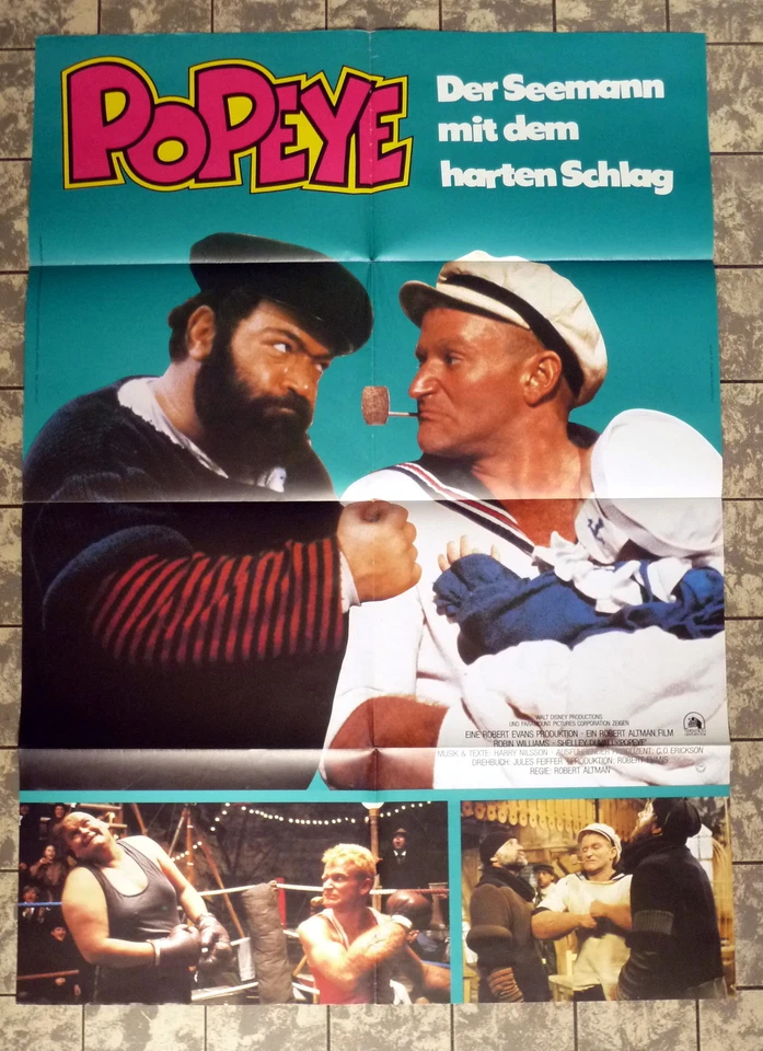 WALT DISNEY * POPEYE - A1-Filmposter Mot. B - German 1-Sheet 1981 ROBIN WILLIAMS - Bild 1 von 1