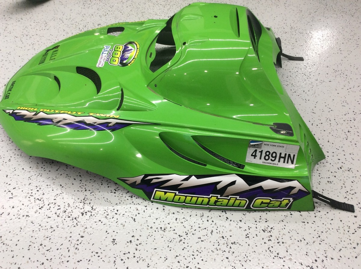 Arctic Cat Snowmobile Hood Green Mountain Cat EFI 2001 OEM 0718