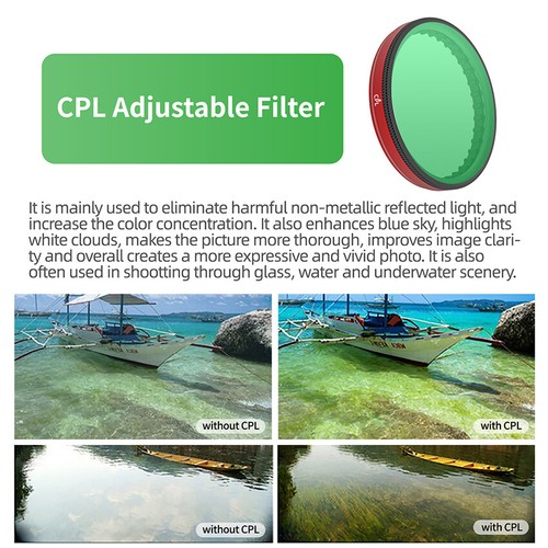 Adjustable CPL Filter MCUV ND64 ND-PL Accessories for DJI OSMO Action 5 Pro/4/3 - Picture 9 of 30
