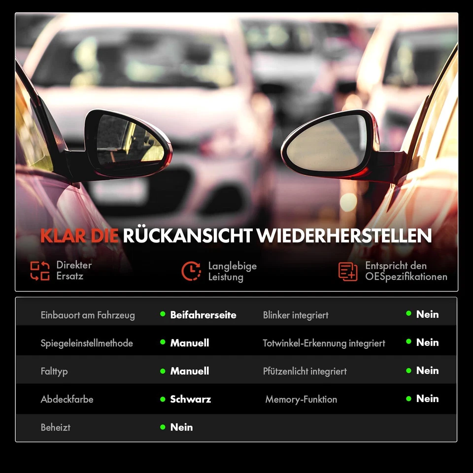 Retrovisor Exterior Derecho Convexo Calentado para Mercedes-Benz Sprinter 2-T - Imagen 4 de 4