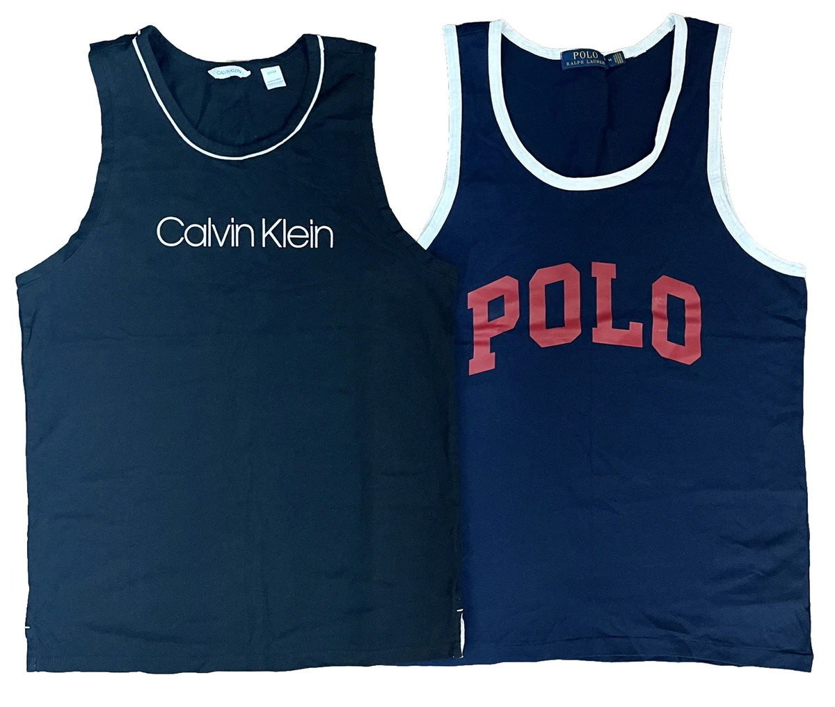 Calvin klein men's black tank best sale top