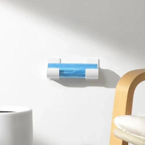 4/2pcs Kitchen Bath Wall Mount Plastic Poly Trash Waste BagRoll Holder Dispenser - Picture 4 of 8