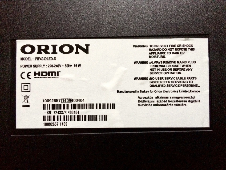 14Y_EF11_TA2C2LV0.1 T-Con плата / Orion PIF40-DLED-S LED TV / LSC400HM10-L01 OEM - Изображение 3 из 4