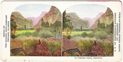 1906 Quaker Oats Stereoview - In Yosemite Valley California