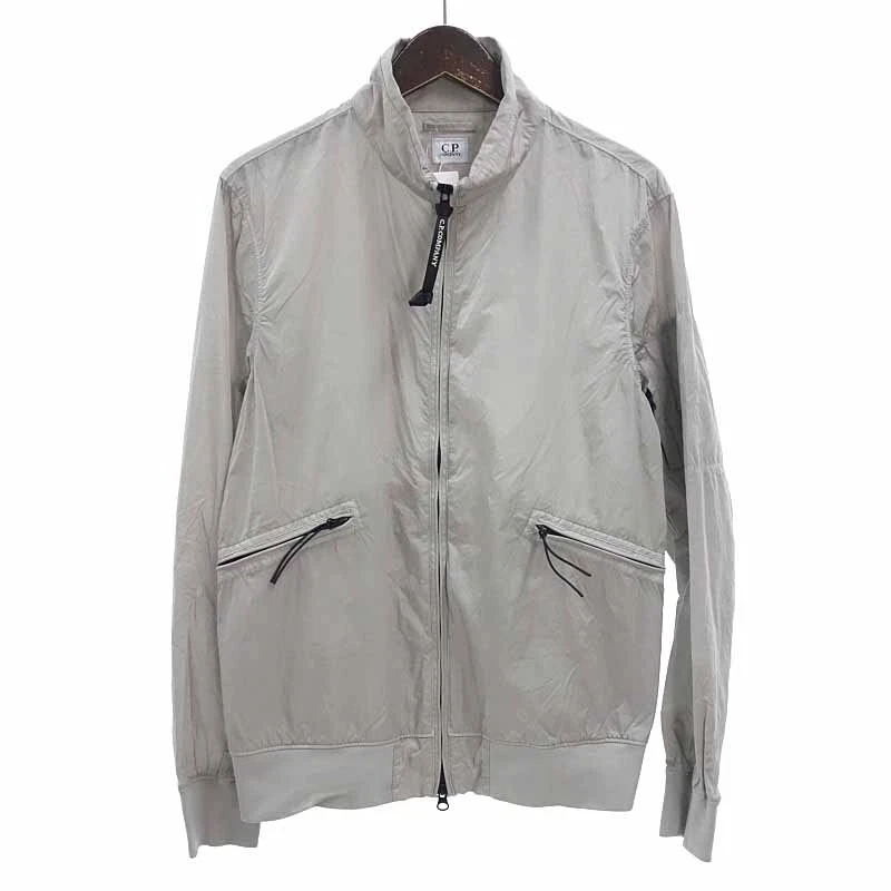 Men s C.P. Company Chrome Nylon Zip Up Jacket Size 44 Gray