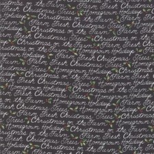 Homegrown Holidays By Deb Strain For Moda - Farm Black Script 19943-16