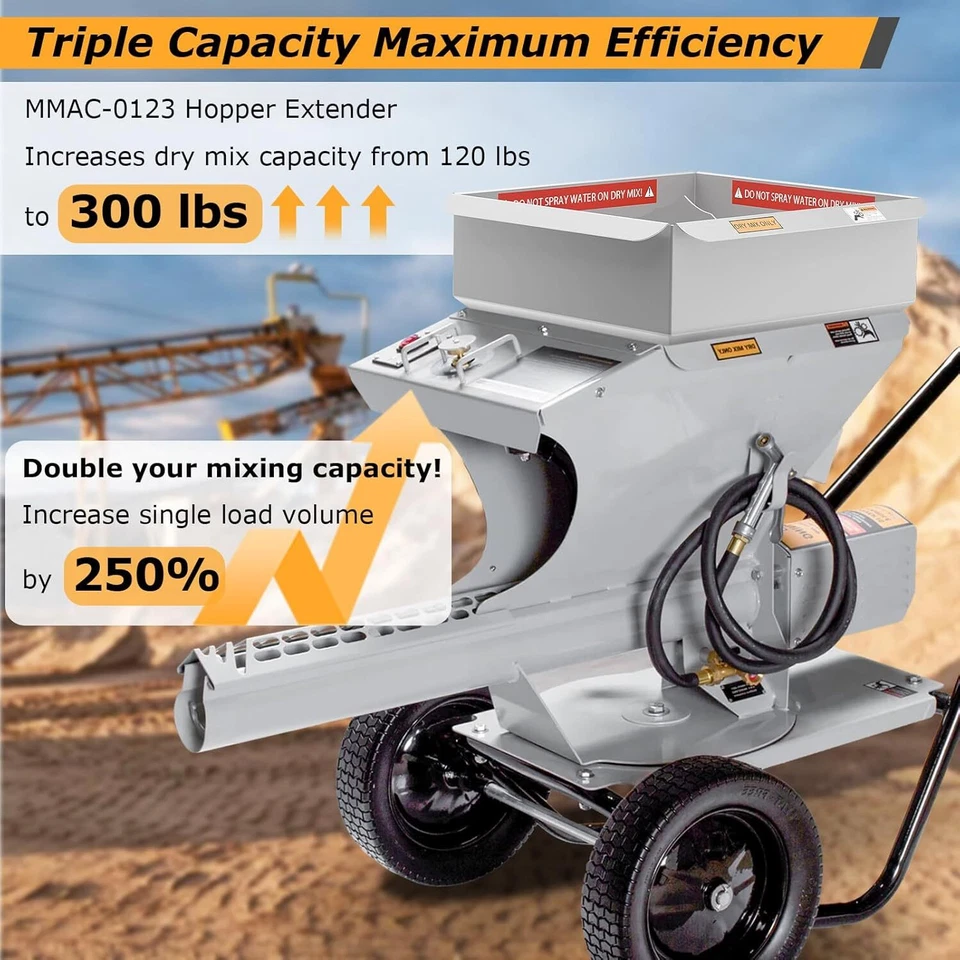 Extensión de tolva MMAC-0123, compatible con mezclador de barro MMXR-3221 - Imagen 2 de 4