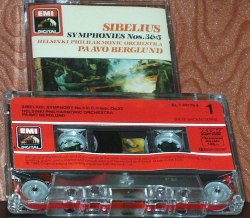 Sibelius Symphonies 3 & 5 Berglund CASSETTE ALBUM Classical - Picture 2 of 12
