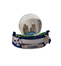 Palla di Vetro Con Neve Capri Barchetta veduta Faraglioni con neve souvenir