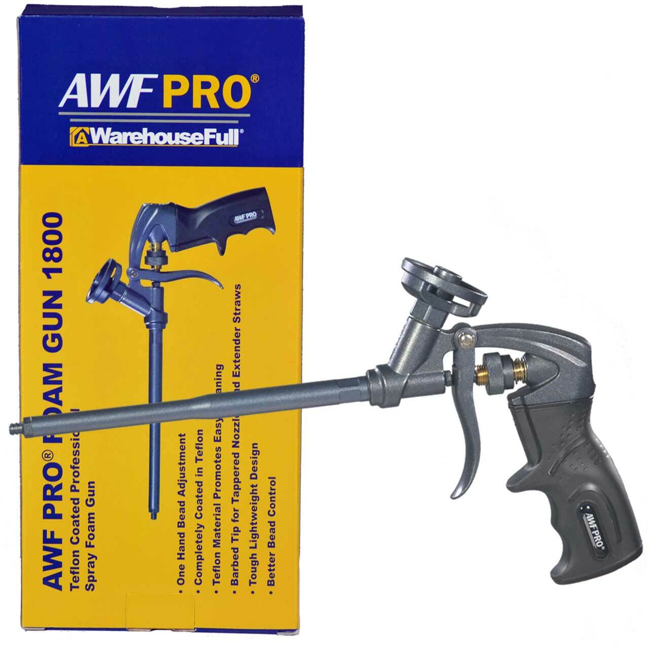 AWF PRO PTFE Non-Stick Coated Professional Foam Gun, One Hand Adjustment