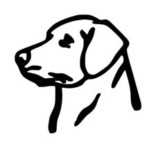 Labrador Retriever Decal 1 4"x4.25" Choose Color